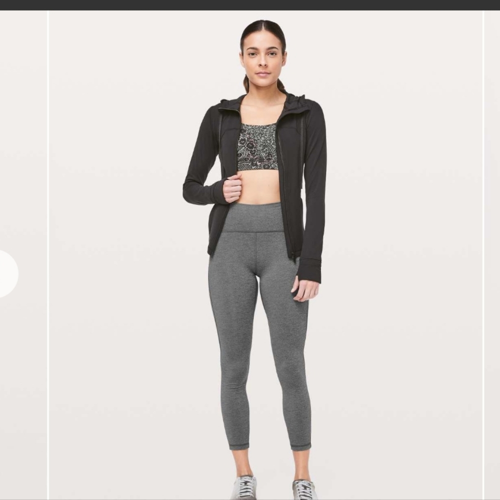 Lululemon Train Times 7/8 Leggings 25 Heathered Black - Picture 3 of 8